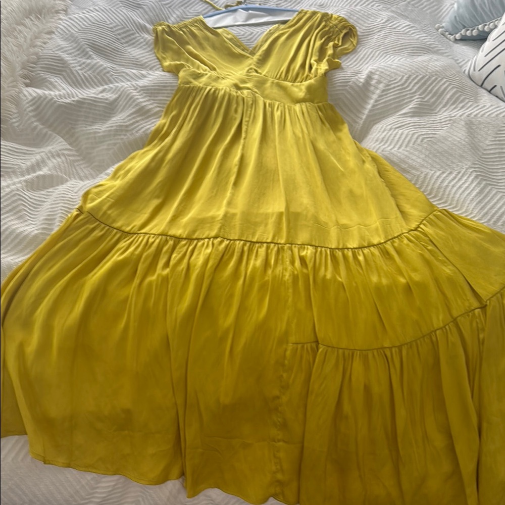 Anthropologie Yellow Maxi Dress